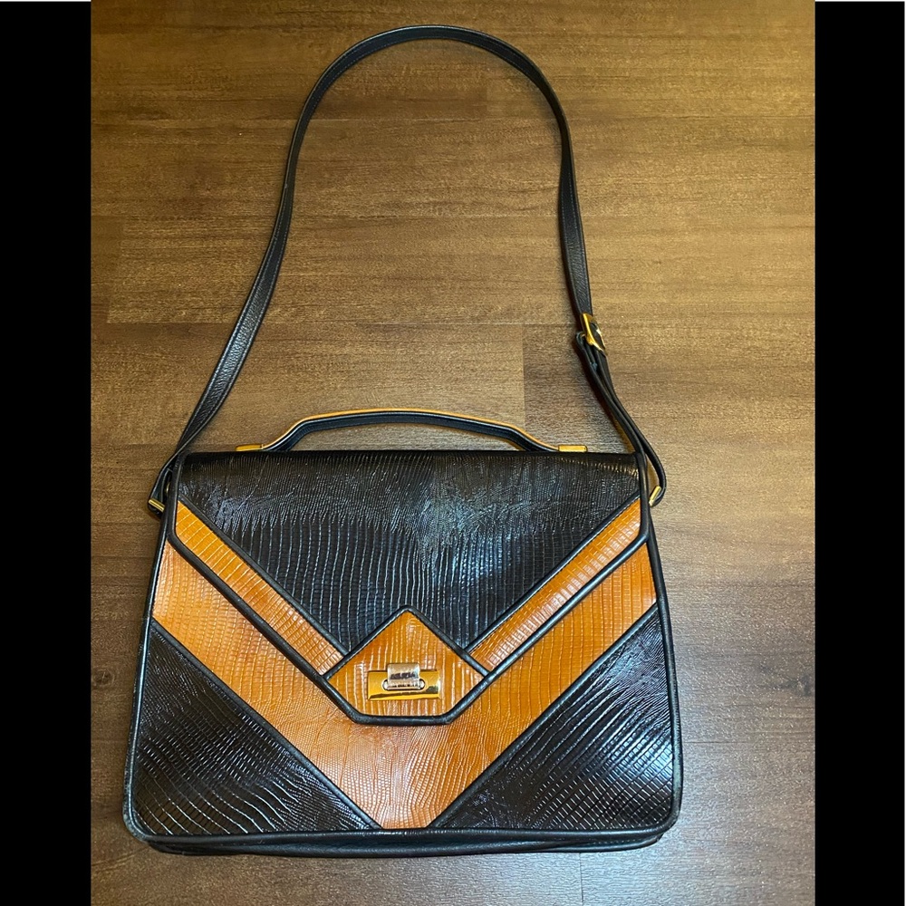 Rocheleather Black/brown computer Bag